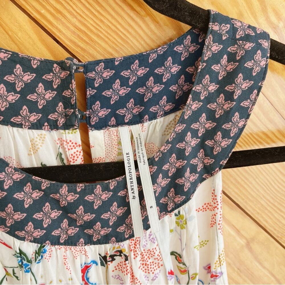 Anthropologie Floral Halter Swing Tunic Dress - Picture 5 of 5